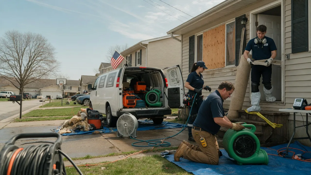 Water Damage Restoration in Footville, WI near me